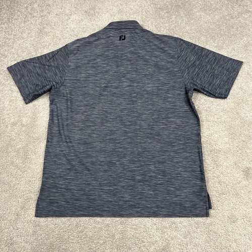Footjoy Polo Shirt Mens Large Blue Golf Performance Stretch Casual Embroidered - Picture 6 of 12