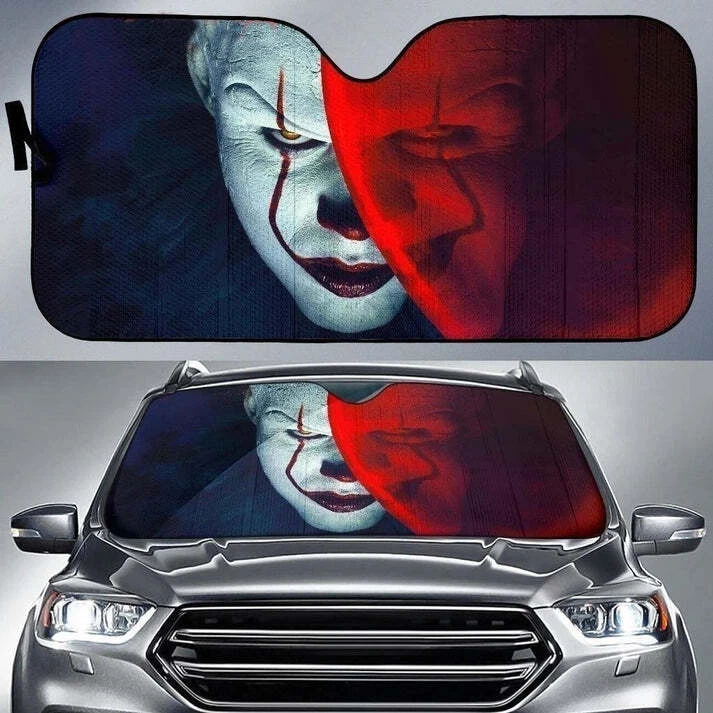 Pennywise Red Balloon Car Sun Shade Horror Fan