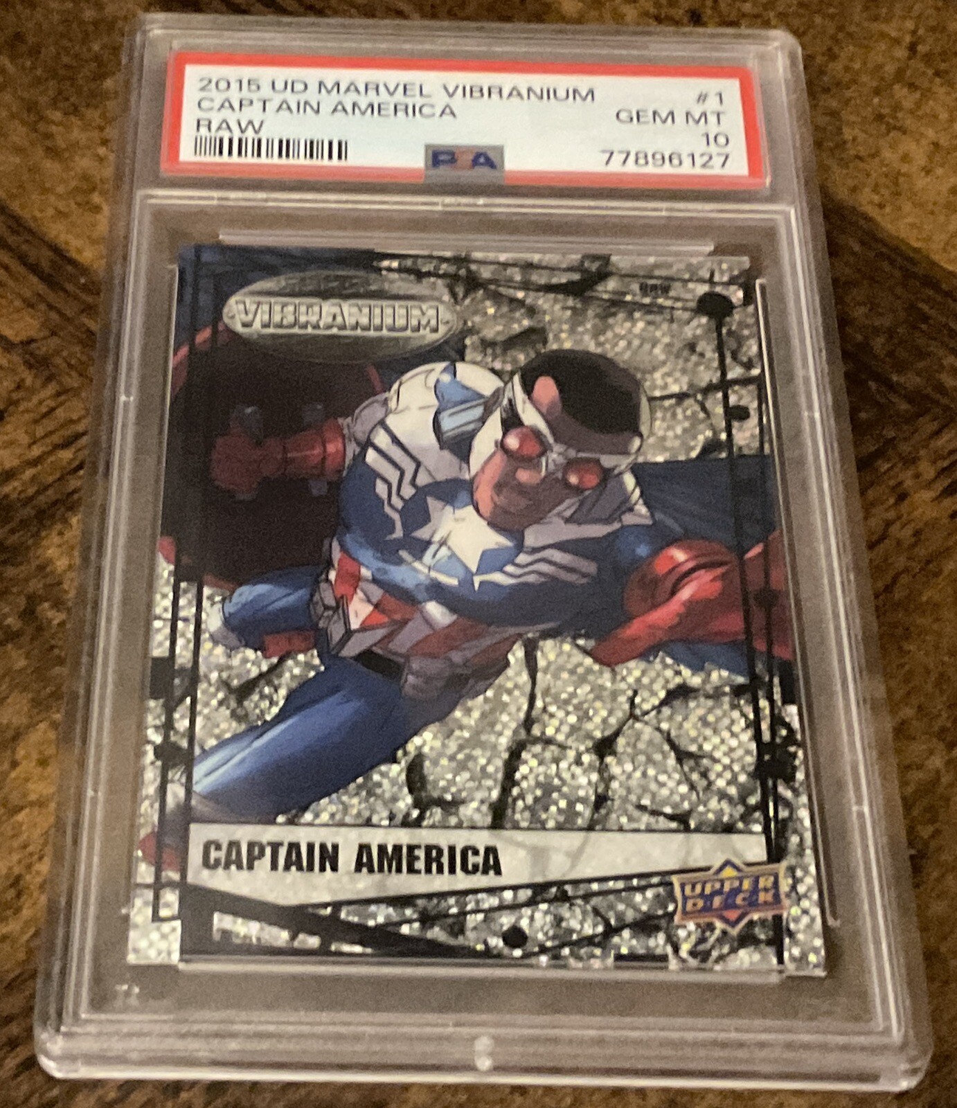 2015 UPPER DECK MARVEL VIBRANIUM RAW CAPTAIN AMERICA # 1 PSA 10 GEM MINT