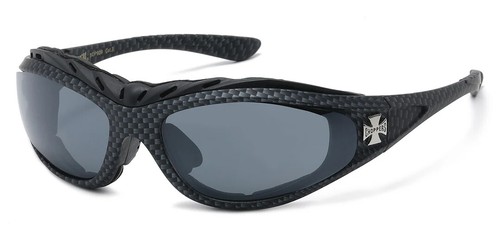 Choppers Padded Foam Wind Resistant Sunglasses Motorcycle Riding Glasses - Picture 9 of 11