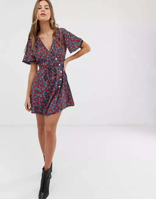 Miss selfridge hotsell floral wrap dress