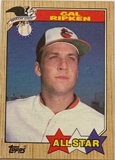 1986 CAL RIPKEN TOPPS 609 ALL STAR AMERICAN LEAGUE