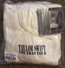 Taylor Swift 2023 The Eras Tour Beige Hoodie LARGE BRAND NEW IN BAG w/TTPD CD