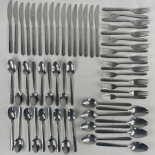 58 Piece Lot SOLA Holland Privilege Modern Hospitality Stainless Flatware