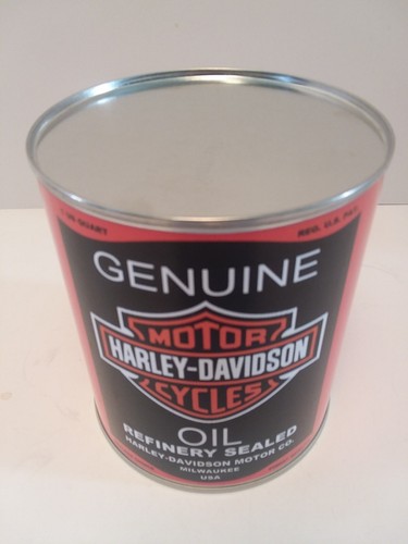 Lata de aceite clásica para motocicleta Harley Davidson 1 qt (re-pop coleccionable) - Imagen 2 de 8