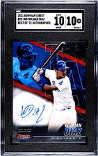 2021 Bowman's Best Wilman Diaz Best of '21 Rookie SGC 10 w/10 AUTO