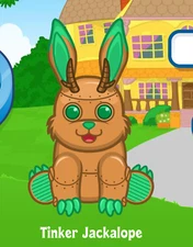 Webkinz Tinker Jackalope Virtual PET Adoption Code Only Messaged Webkinz Code !!