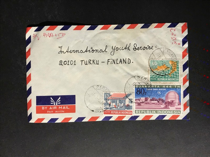 Indonesia #780//B242 Cover to Finland 1970-1999 Cover #7230