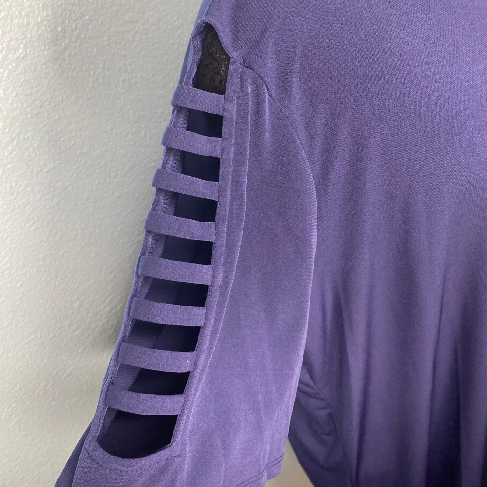 NUOVO abito da donna blu Michael Kors taglia taglie forti 2X maniche corte al ginocchio