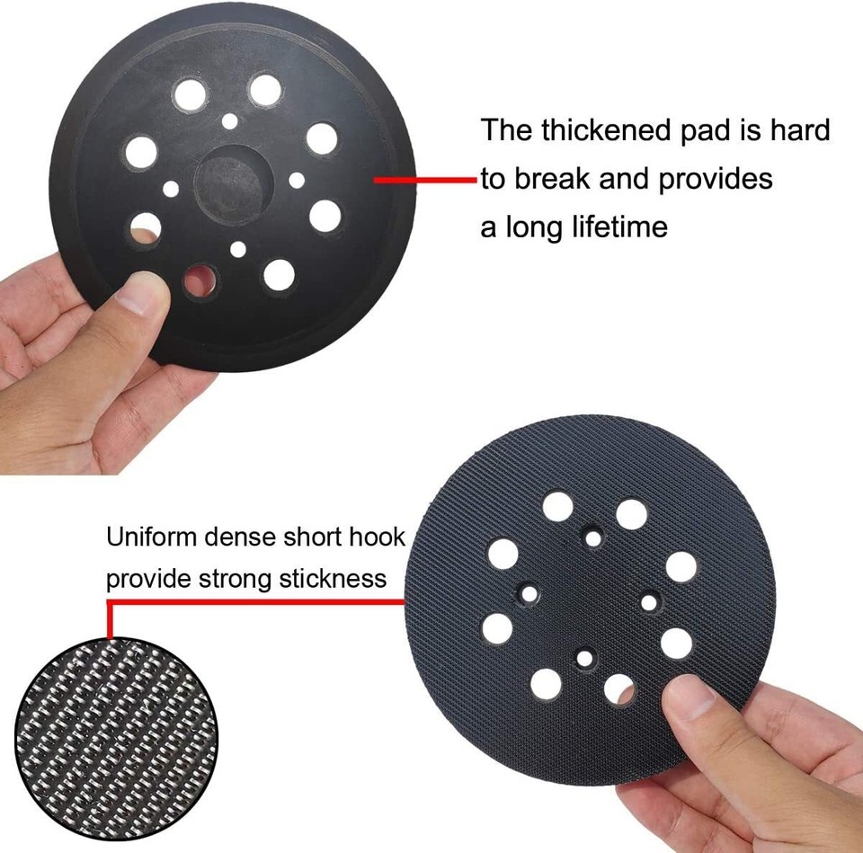 2 Pack 5 in Hook and Loop Sander Pad Replacement for Dewalt Makita Porter Cable 2 Pack 5 in Hook and Loop Sander Pad Replacement for Dewalt Makita Porter Cable
