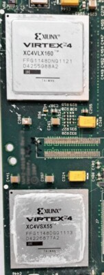 LOT OF 45 XILINX VIRTEX 4 XC4VLX160-FFG1148 CHIPS FOR SALVAGE ON 24 BOARDS