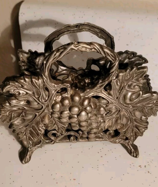 GODINGER SILVER PLATED NAPKIN HOLDER BAROQUE VICTORIAN FORMAL WEDDING