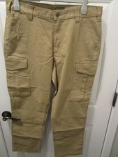 CARHARTT RUGGED FLEX RELAXED FIT RIGBY CANVAS CARGO DARK KHAKI PANTS NEW
