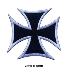 Iron Cross Embroidery Patch Iron On Sew On Badges T Shirt Bag Jacket Jeans