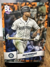 2024 Topps Big League Base Common Electric Orange Foil # 113 Julio Rodríguez