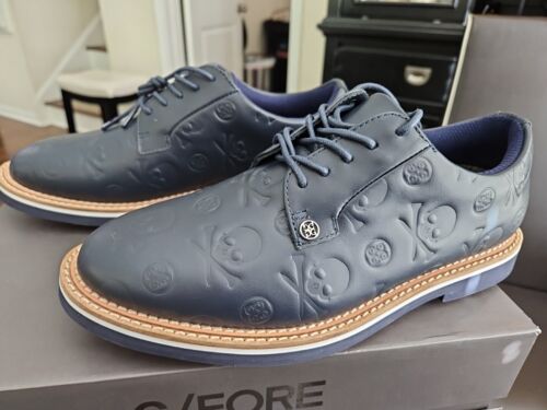 G/Fore Mens Debossed Skull Gallivanter Sz 7.5 Golf Shoes Navy Blue G4MS22EF22 - Picture 2 of 9