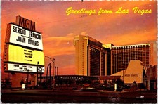 Postcard Las Vegas Greetings MGM Grand Sergio Franchi Joan Rivers Fabian C50