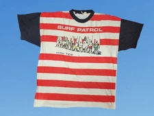 Vintage 1980s Wilson Tshirt All Over Print High Tide Surf Patrol XL