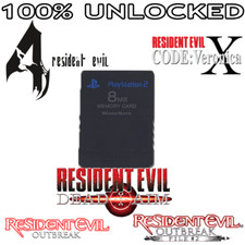 RESIDENT EVIL 100 PS2 Saves MEMORY CARD SAVES