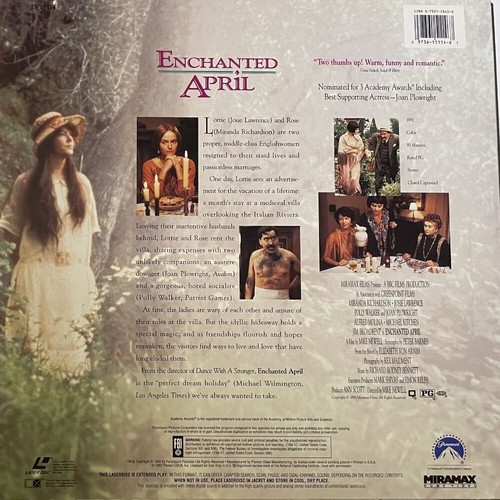Enchanted April (Laserdisc, 1993) Free Shipping - Picture 2 of 2
