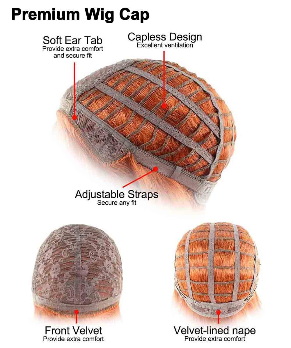 HPO Adult Unisex Drag Race Retro Brown Wavy Miss America Wig,HW-6998