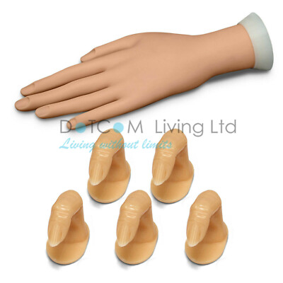 Training Hand & falsche Finger Übung Nail Art Trainer Acryl Gel falsche Spitze Kit