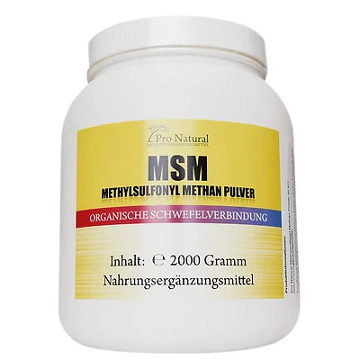 MSM Methylsulfonylmethan 2000g Pulver, 2 kg Organischer Schwefel