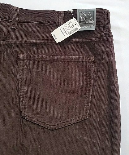 Men's Corduroy Pants Brown Jos. A. Bank Size 42X29 100% Cotton New With Tags $69 - Picture 11 of 16