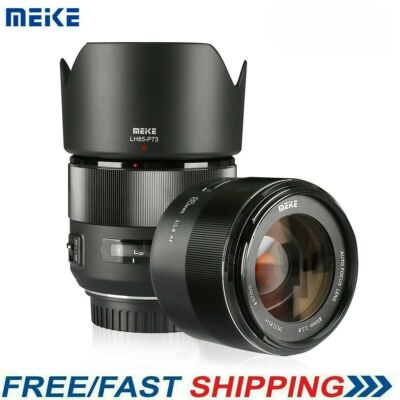 Meike 85mm F1.8 Auto Focus Full Frame Lens w/Lens Pouch for Canon EOS EF Mount 