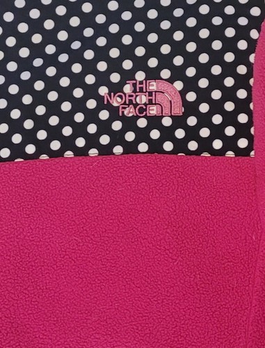 The North Face Denali Fleece Jacket - Girls' XL (18) - Pink with Polka Dots - Picture 10 of 12