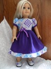 Handmade Dress  fits  18" doll like American girl/ purple. — photo 2