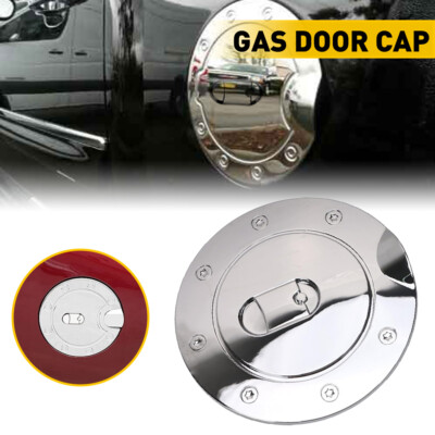 1x Gas Fuel Tank Door Cover Chrome Fits 2007-2013 Chevrolet Silverado GMC Sierra