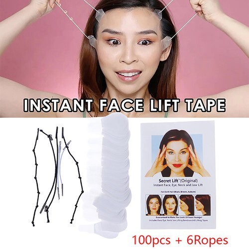 100Pcs V-Shape Face Lift Tape Stickers Thin Invisible Slim Make Up Anti Aging - Picture 11 of 12