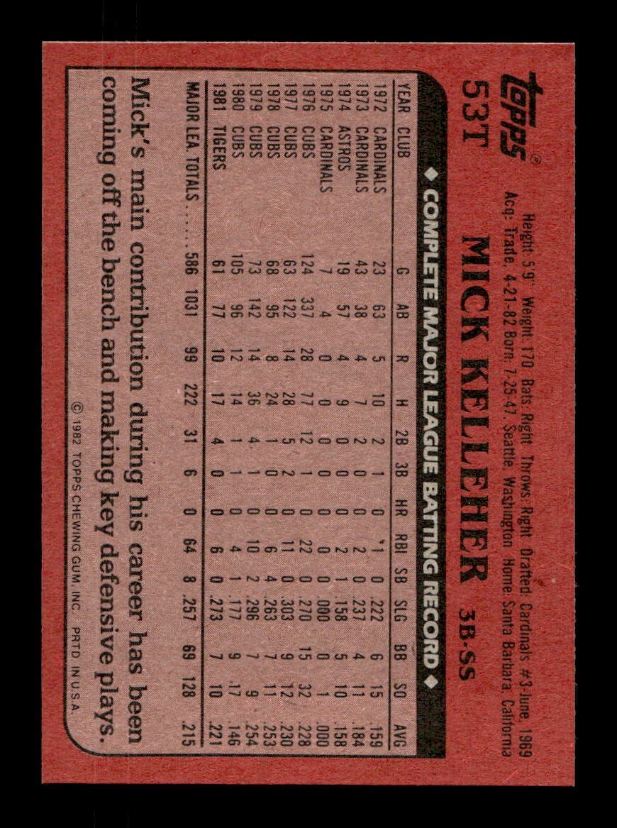 1982 Topps Traded 1-132 EX-MT/NM Pick From List All PICTURED - Picture 315 of 501