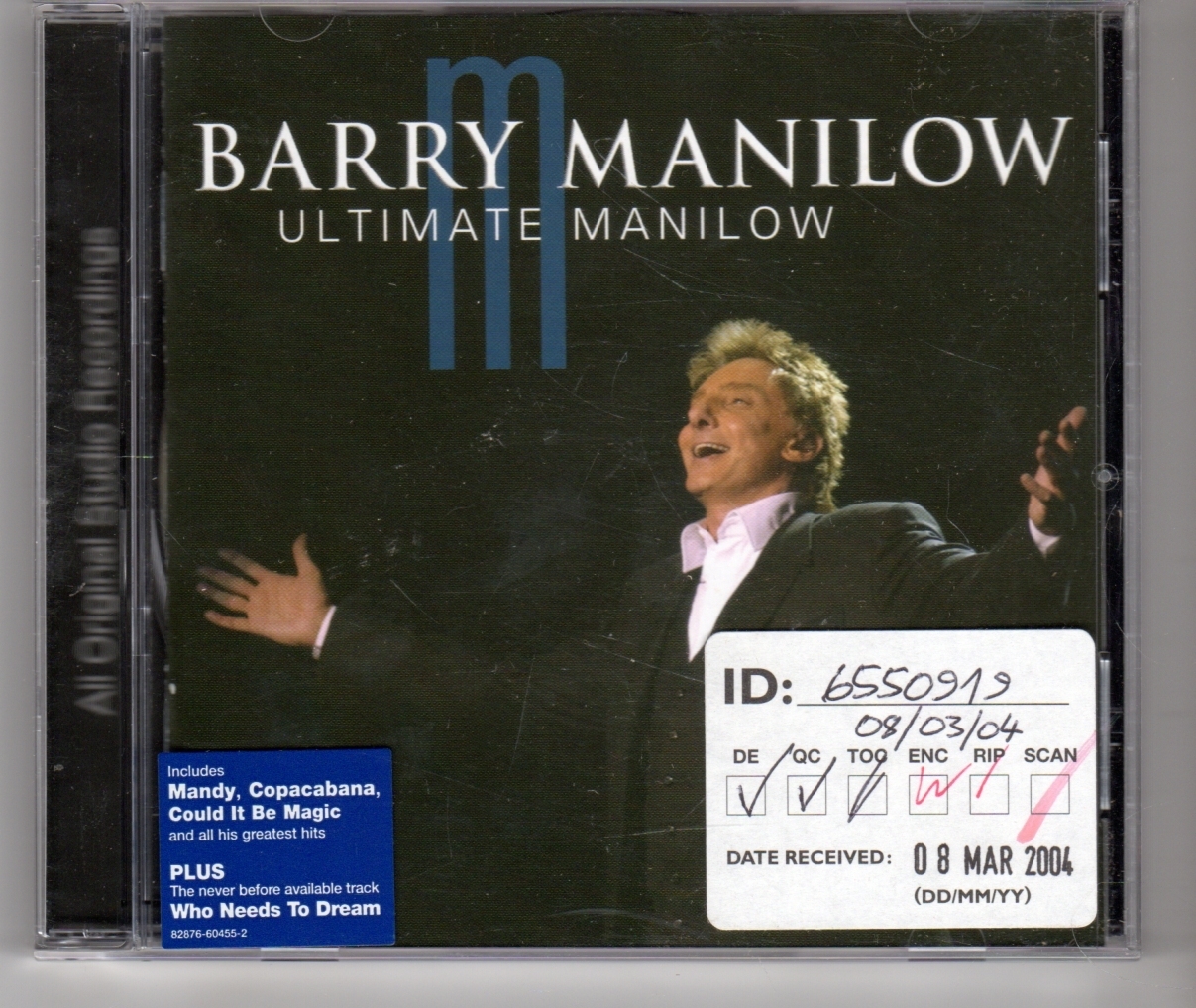 (HH2) Barry Manilow, Ultimate Manilow - 2004 CD