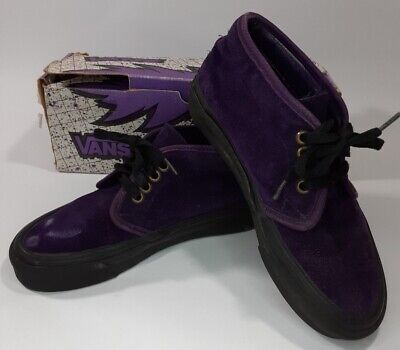 Vans Shoes Chukkas Purple Suede USA Made Boys Size 4 1990s Vans Shoes Chukkas Purple Suede USA Made Boys Size 4 1990s