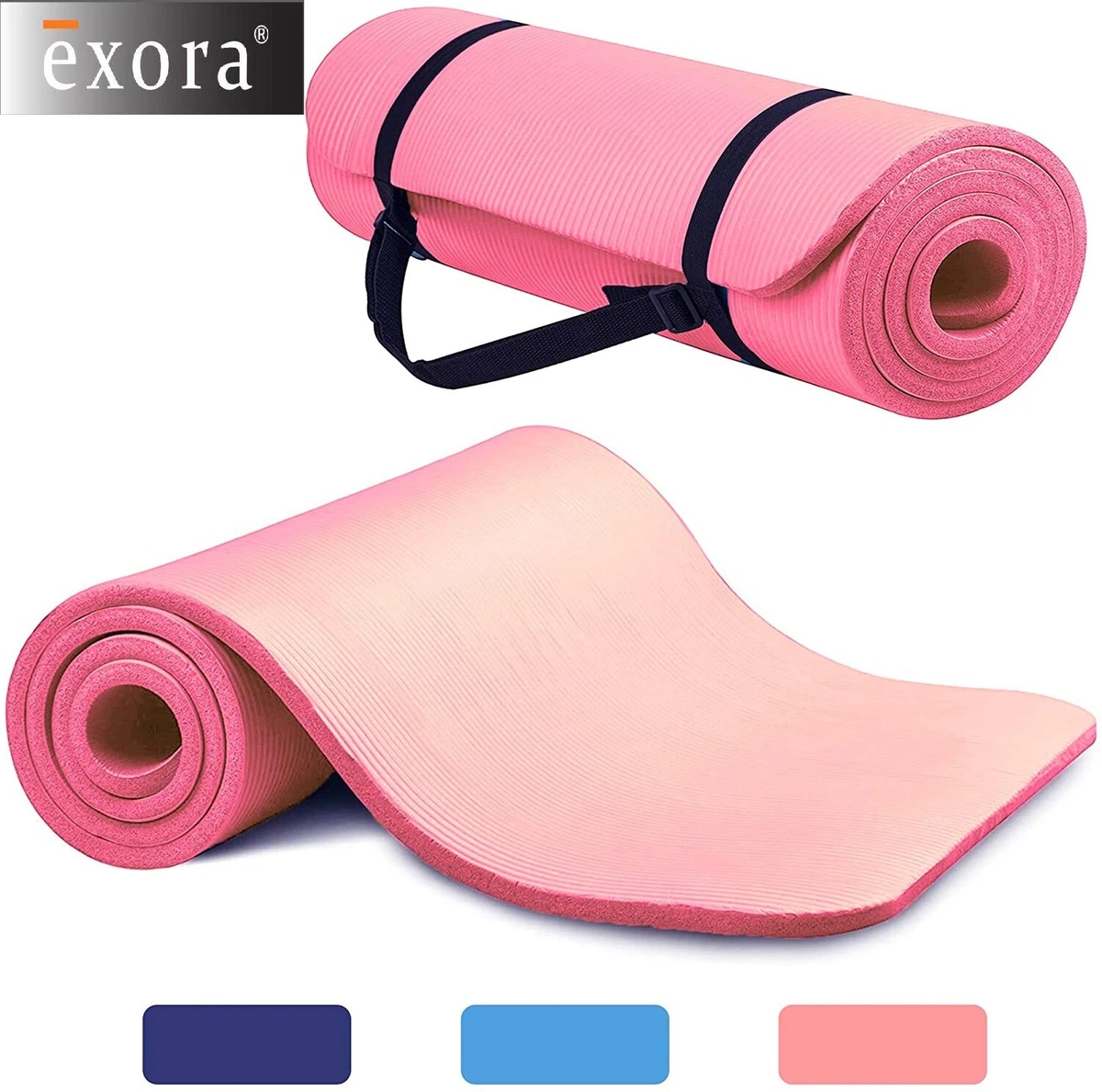 Extra Thick Yoga Mat 12mm Non Slip Exercise Pilates Gym Picnic