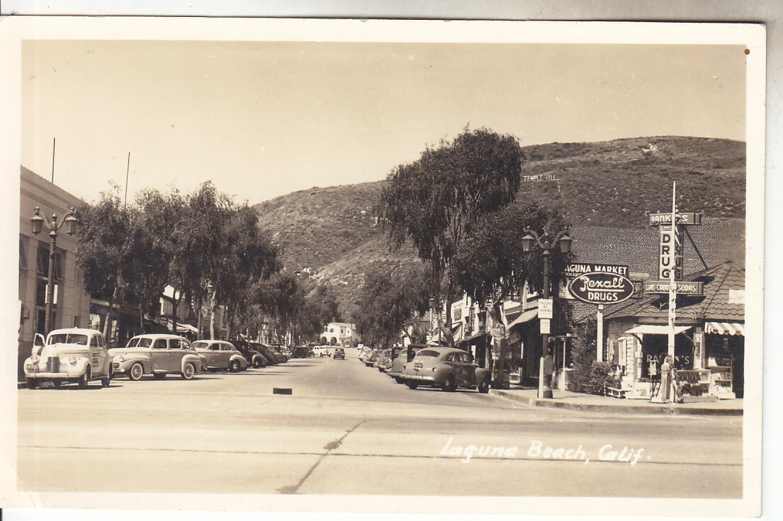 RPPC Laguna Beach CA Street View Cars Orange CO between Dana Point