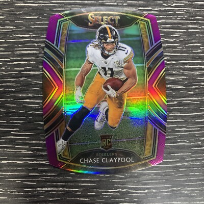 CHASE CLAYPOOL ROOKIE CLUB LEVEL PURPLE PRIZMS DIE CUT 270 RC 2020 SELECT  9AB