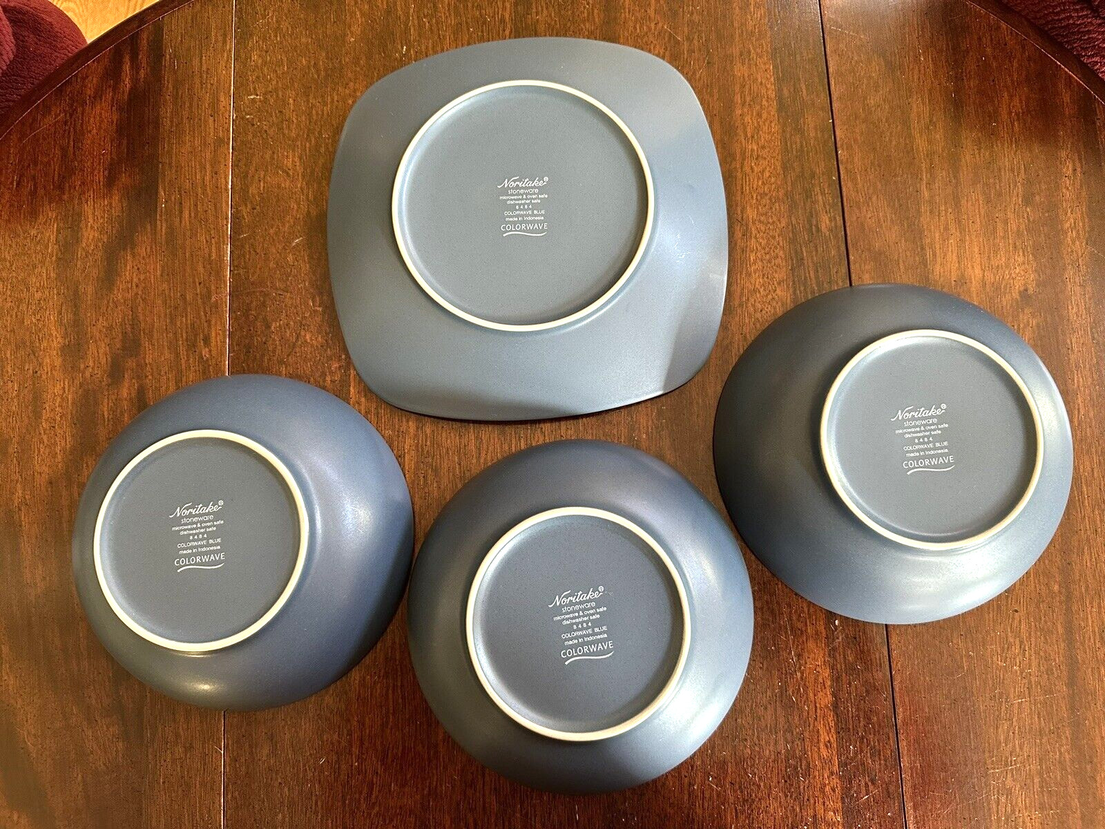 10 PC NORITAKE COLORWAVE BLUE Dinner & Salad PLATES, Cereal BOWLS Mint NeverUsed