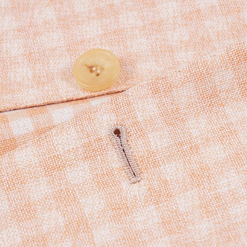 Kiton Napoli Peach Tonal Check Cashmere-Silk-Linen Sport Coat 36R (Eu 46) NWT - Picture 4 of 11
