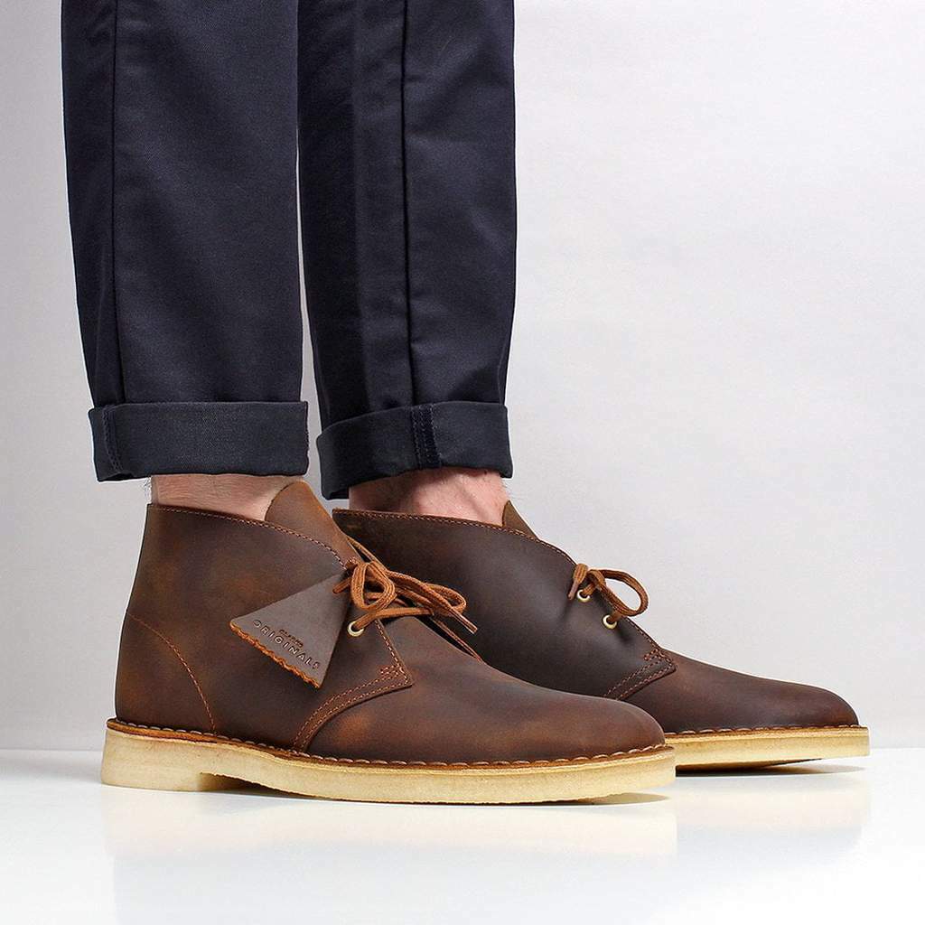 Clarks Originals Mens Desert Boots Beeswax Lea UK 7.5 / US Clarks Originals Mens Desert Boots Beeswax Lea UK 7.5 / US