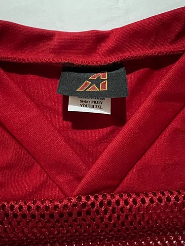 Camiseta deportiva de fútbol americano de malla de ojo de buey All-Star - escarlata - tallas limitadas para adultos y jóvenes - Imagen 3 de 5