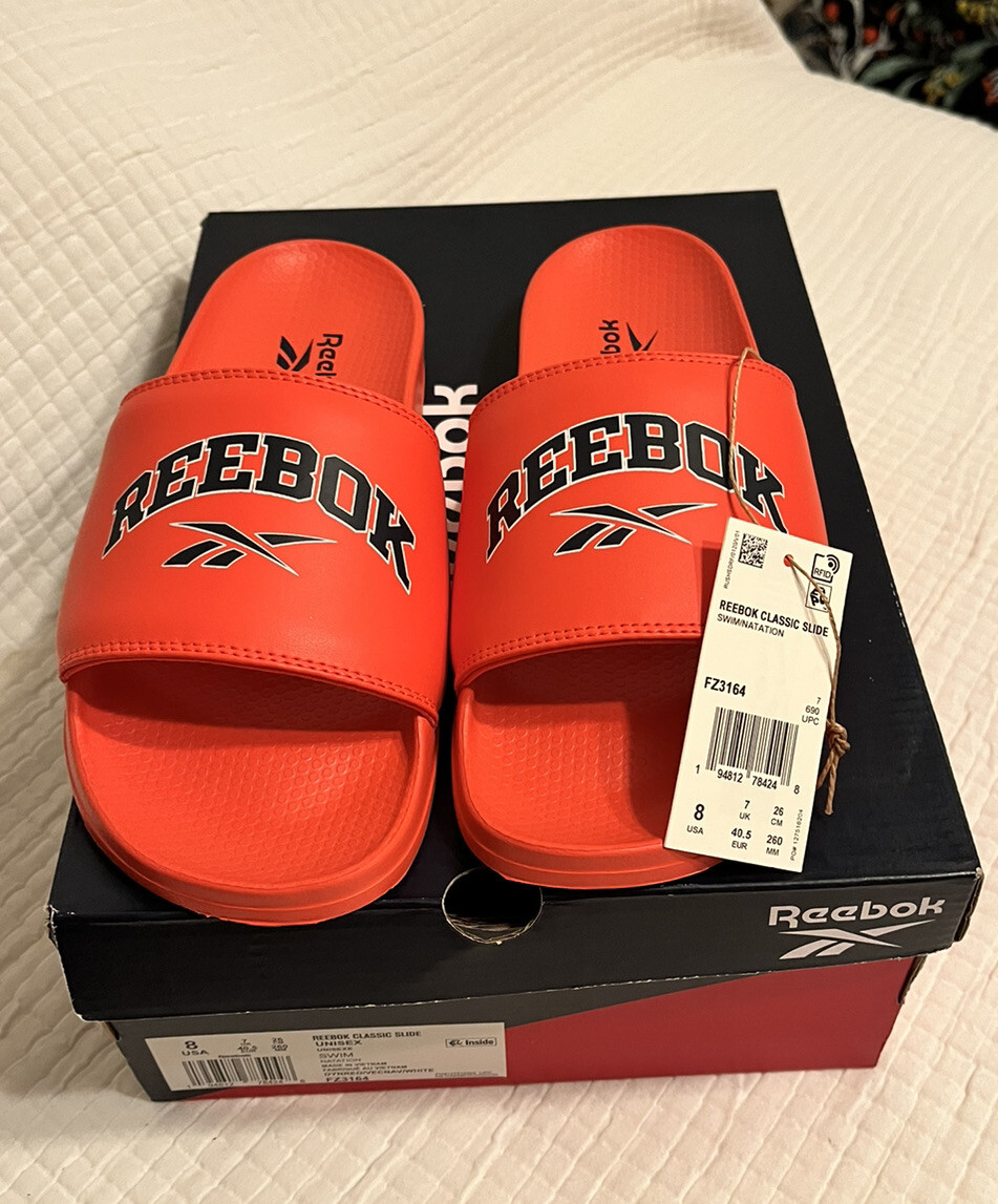 Reebok Classic Slide Swin/Natation Orange Size NEW W/Tag | eBay