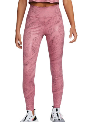 NIKE THE ONE GLITTER RUNNING LEGGINGS BERRY BLACK DRI FIT MID RISE UK M-XL RARE