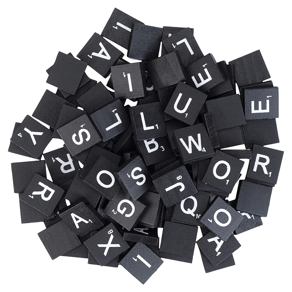 Individual Tiles Letters Numbers Wooden Scrabble For Craft Alphabet Game Wood - Image 2 of 4