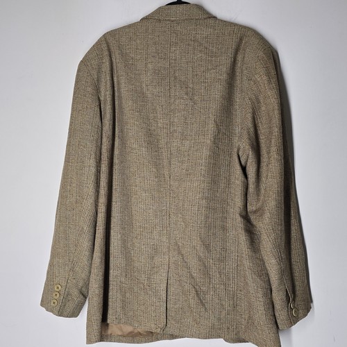 The Territory Ahead Sport Coat Suit Jacket Sand Beige 100% Silk Tweed Fall XL - Picture 6 of 6