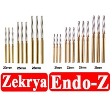6 Pcs Dental Surgical Carbide Tungsten Drill Zekrya Endo-Z Burr FG 21/23/25/28mm