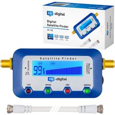 Satfinder Digital sat finder Messgerät SF-55 LCD Display TON HDTV 4K UHD Zubehör