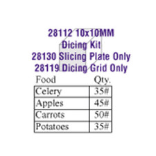 ROBOT COUPE 28112W DICING KIT 3/8" CL50